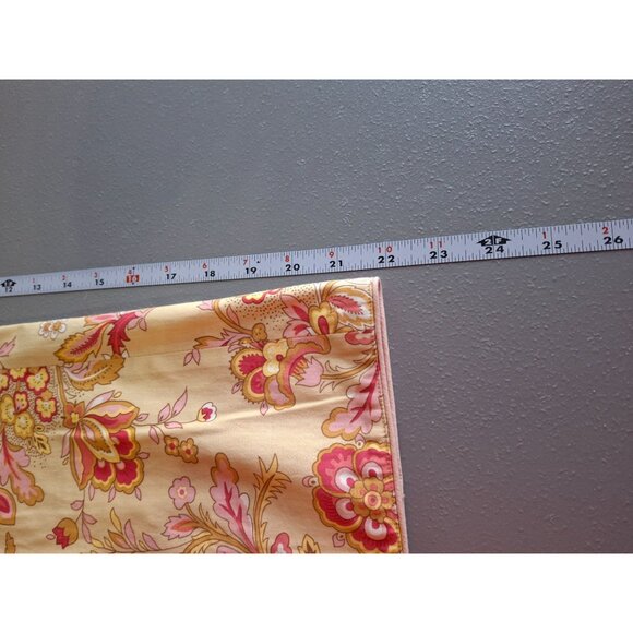 Harolds Floral Capri Pants Size 4 Beige Pink Flat Front Wide Leg Beachy Tropical - Picture 6 of 8